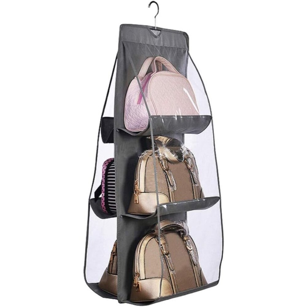Purses Hanger Hanging Handbag Organizer Bags Storage Holder for Closet with 6 La